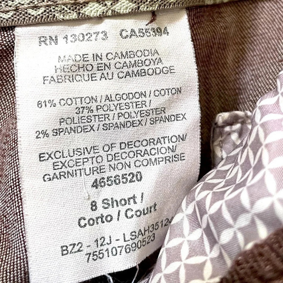 LEE Platinum Label no gap waistband 8 short brown jeans. Covered buttons & zip. - Picture 6 of 6